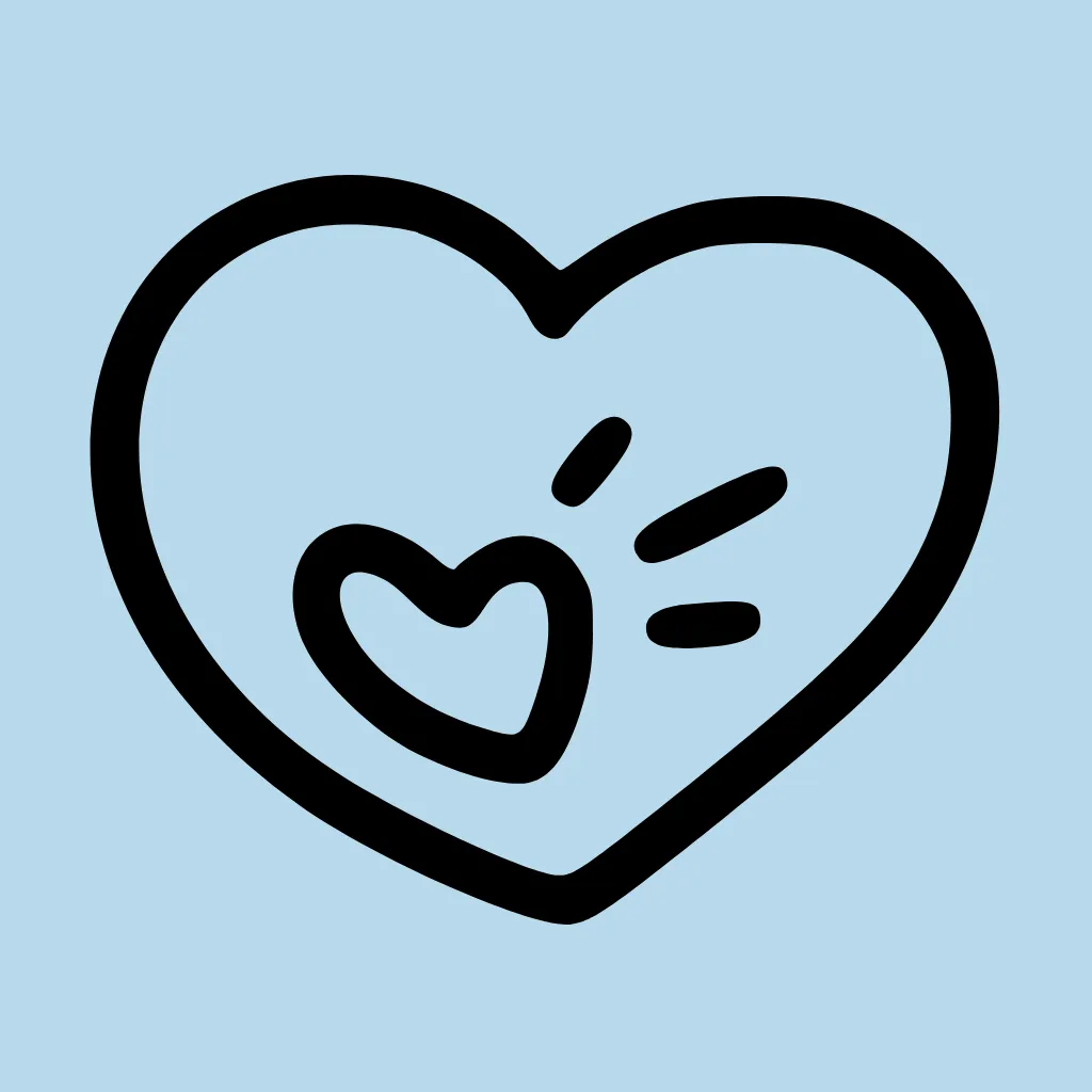 Heart on a blue background