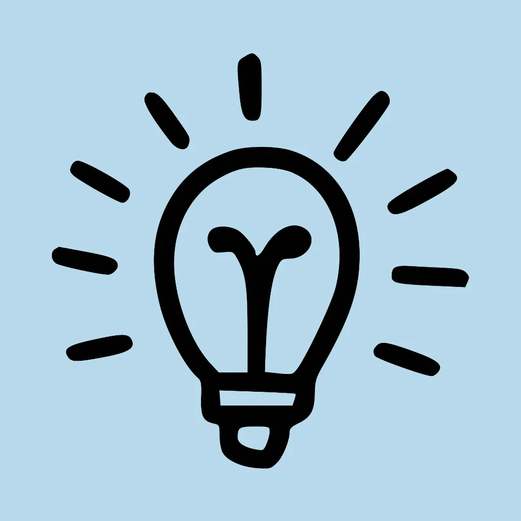 Light bulb on a blue background