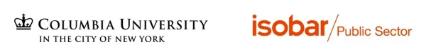 Columbia University logo and Isobar logo